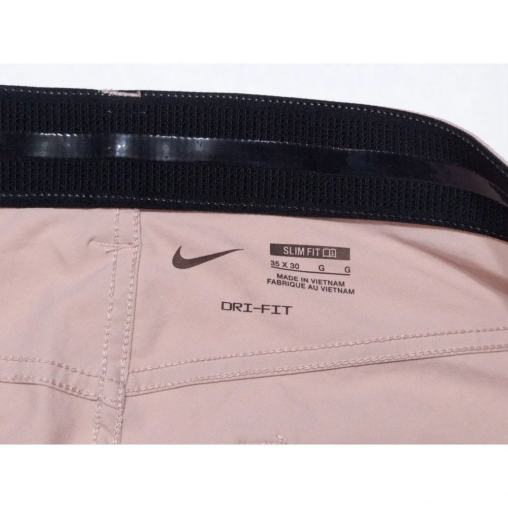 NIKE Golf Pants Men 35x30 Pink NWOT Dri-FIT Repel 5-Pocket Slim Fit DA3064-601